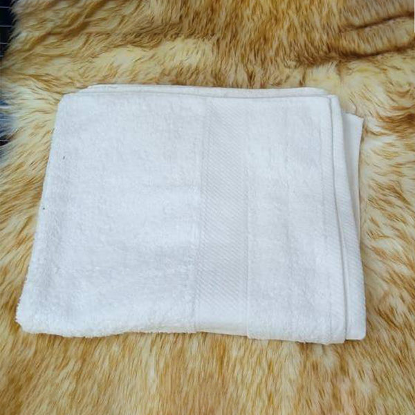 Luxury 100% Cotton Supreme Bath Towel – White (12″ x 12″)