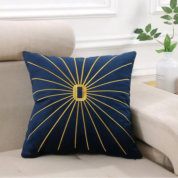 Luxury Foil Print Velvet Cushion 16 x 16 inches 1040330