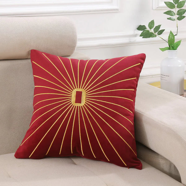 Luxury Foil Print Velvet Cushion 16 x 16 inches 1040332