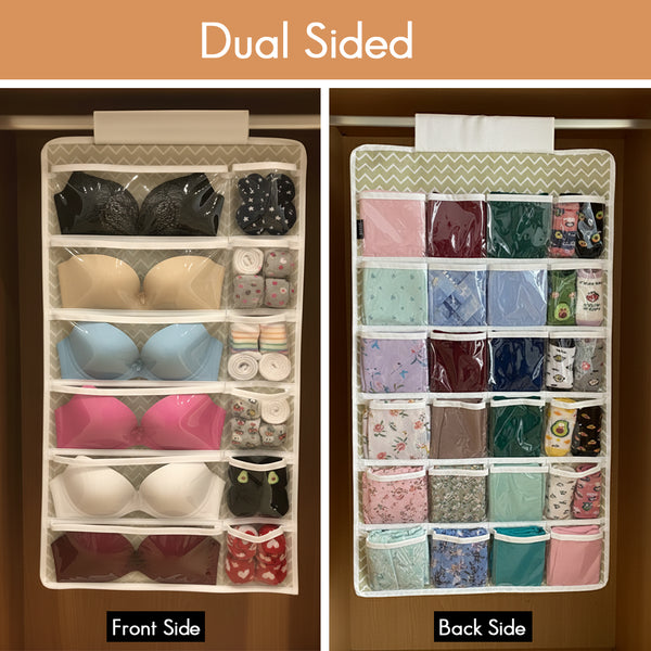 36 Pockets Dual Sided Multifunctional Under Garments Hanging Organizer