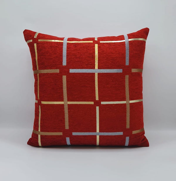 Golden line jacquard Cushion Cover 16" x 16" 1040440