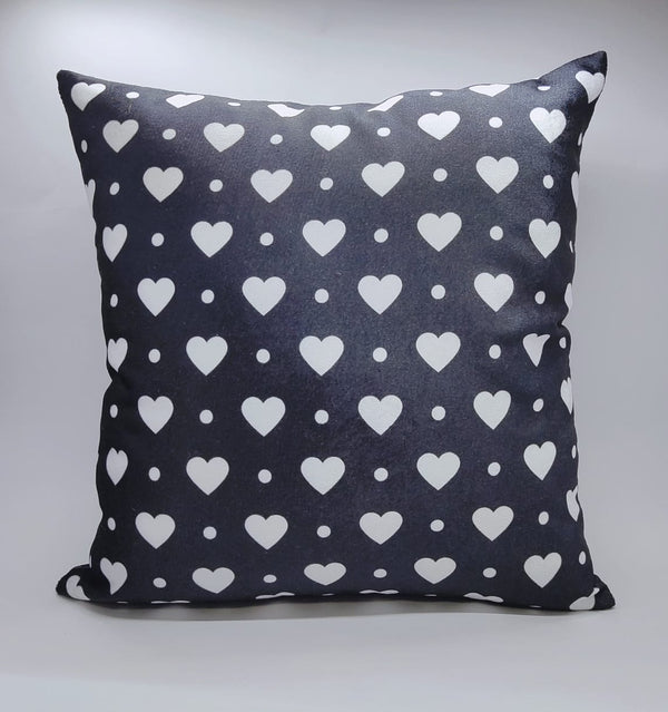 Luxury Black And White Velvet Cushions Cover 16″ x 16″ 01040562