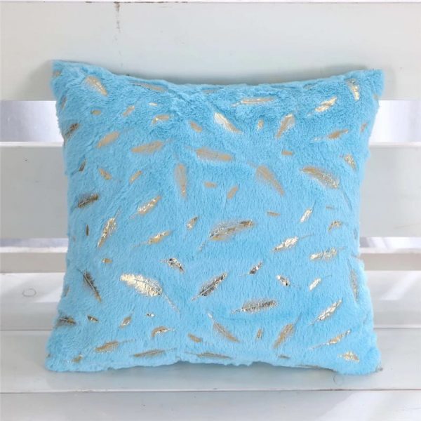 Luxury Long Fur Foil print Valvet Cushions Cover 16″ x 16″ 1040360