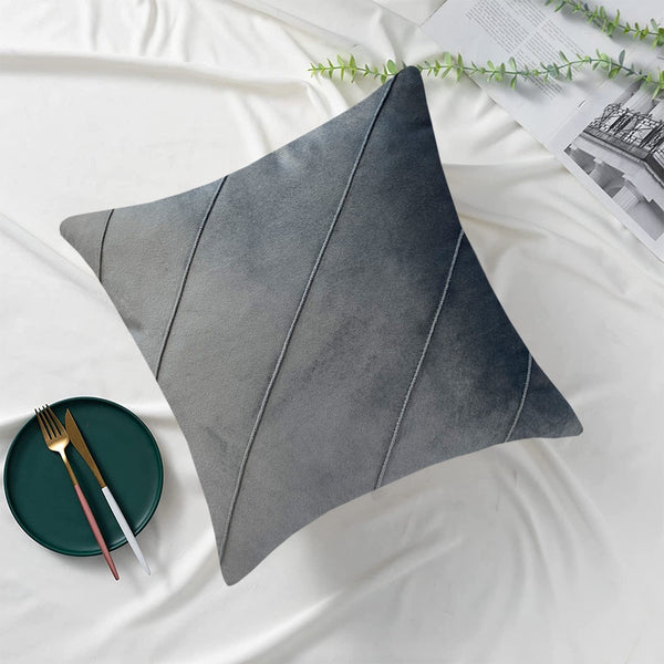 Luxury Embellished Velvet Cushion In Grey Color 16” x 16” 1040195